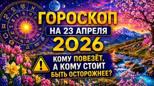 Гороскоп на 23 апреля 2026 ⚠️ Кому повезёт, а кому стоит быть осторожнее?