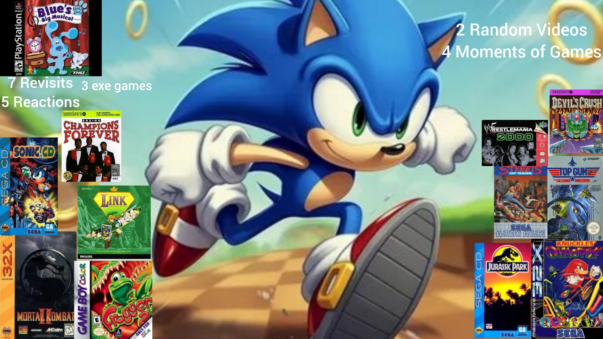 21 IN 1 (NES-N64-GG-SMCD-GEN-OXB-PS1-PSP-TGX16-32X-CD-I-GBC-3 Exe Games) Gameplay, 7 Revisits