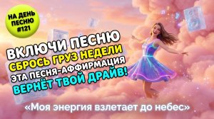 НА ДЕНЬ ПЕСНЮ #121 | Драйвовая ПЕСНЯ-АФФИРМАЦИЯ на сброс стресса | "Моя энергия взлетает до небес"