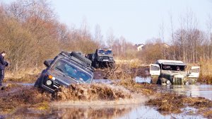 РИСКНУЛИ И УТОНУЛИ! СРАЖЕНИЕ С ПОЛОВОДЬЕМ! УАЗ, Нива, ГАЗ 66, ГАЗ 69, Land Rover Discovery, TANK 300