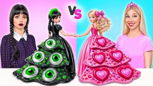 Уэнсдей против Барби Укрась Торт Челлендж от Candy DO