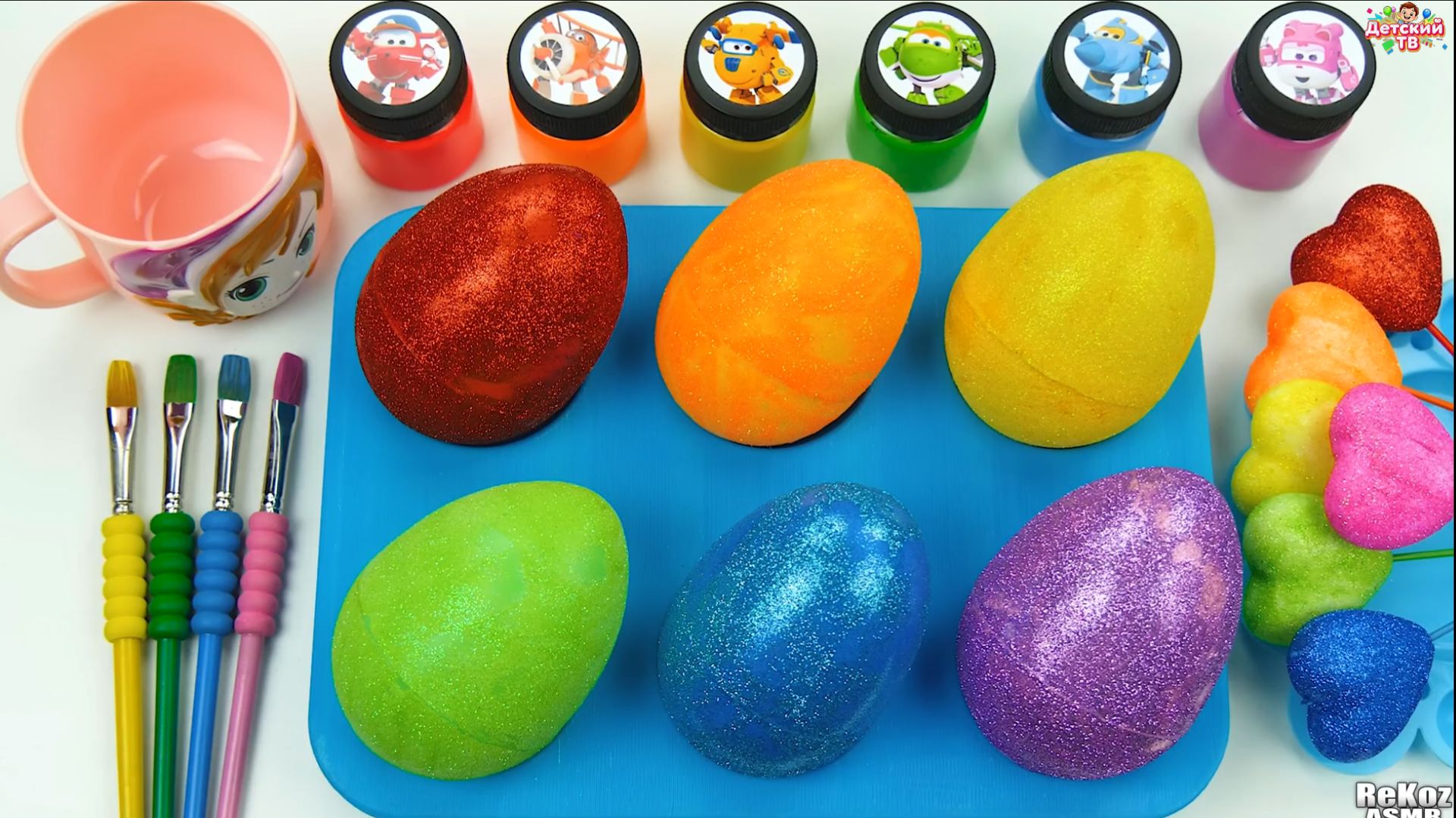 Сделали блестящие сердечки  Сладкий сюрприз!