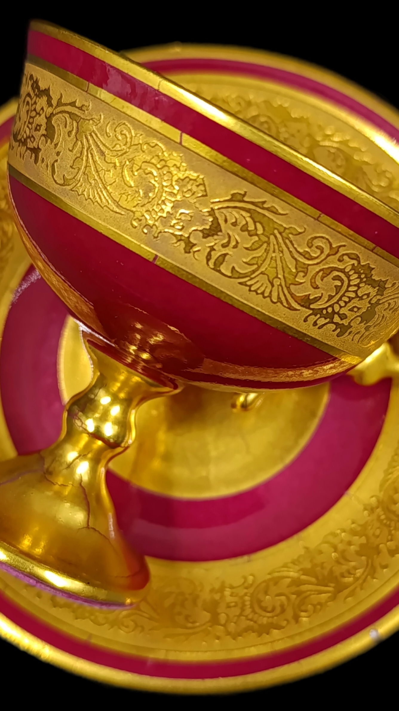 Кофейная пара на ножке Лимож Золото / 272264.