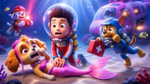 Русалочка Скай из «Щенячьего патруля», пожалуйста, проснись! Что случилось!