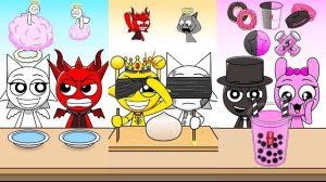 Спрунки бросают вызов Эмодзи Мукбангу | Мультяшная анимация ASMR