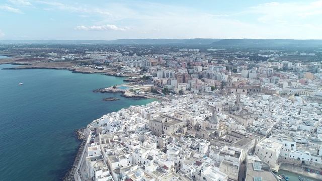 033Панорама старого городаБомбический вид на старый городФутажи Полет над морем