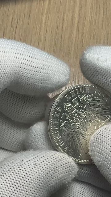 3 марки 1914 Германия Пруссия Кайзер Вильгельм 2 Мундир Двор А Блеск# 2