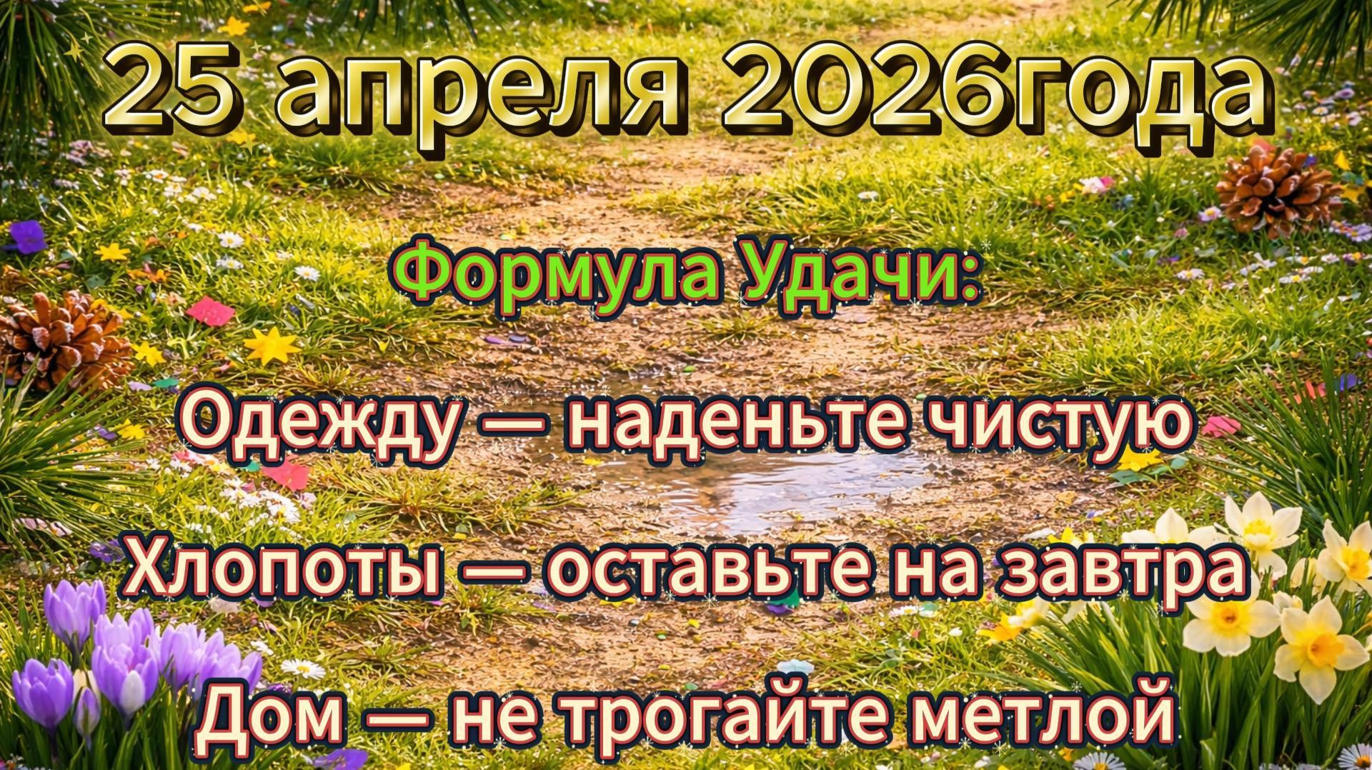 Народные приметы на 25 апреля 2026 года