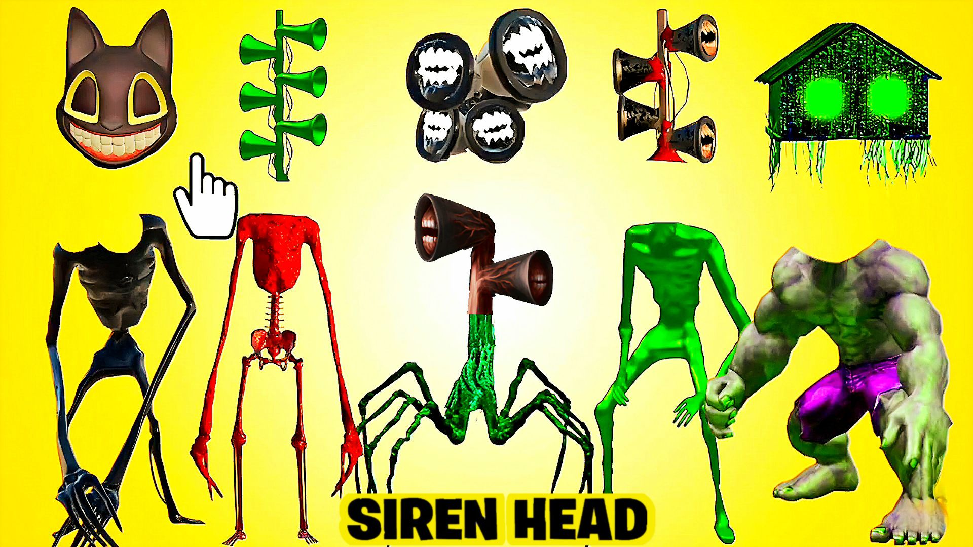 📢 СИРЕНОГОЛОВЫЙ 📢 - СОБЕРИ СИРЕНОГОЛОВОГО ПРАВИЛЬНО. SIREN HEAD - ВИДЫ.