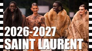 SAINT LAURENT FW 2026-2027 - новая коллекция осень-зима в Париже: кружева, мех и модные тренды