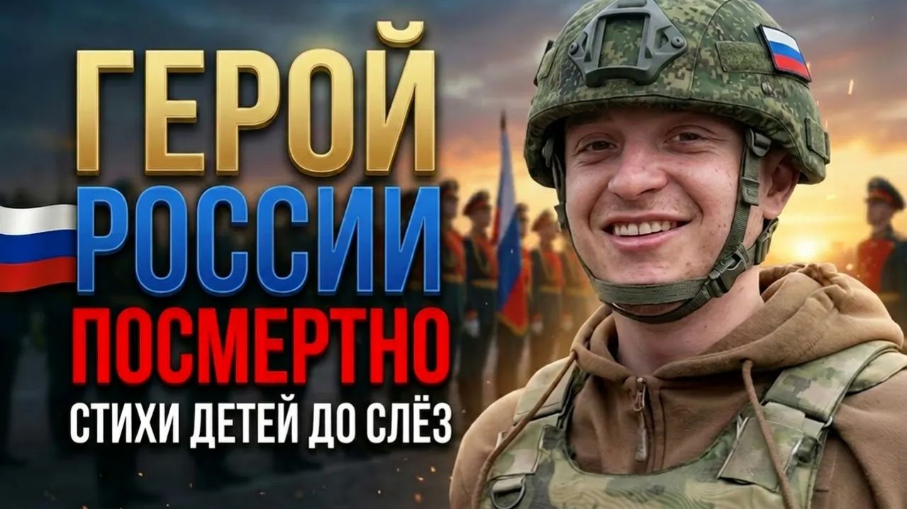 Герой России посмертно⭐Стихи про СВО до слёз читают дети. Стих о войне. Погиб в бою Командир Сомали