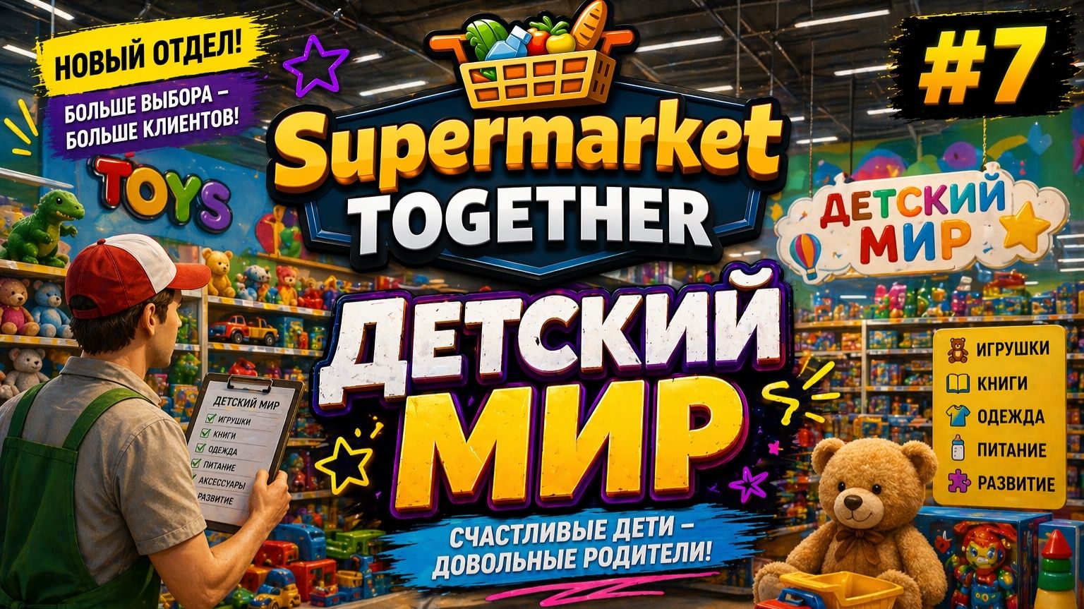 ПРОХОЖДЕНИЕ SUPERMARKET TOGETHER. ЧАСТЬ 7. ДЕТСКИЙ МИР