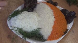 Салат Гриб - праздничное оформление вкусного салата!