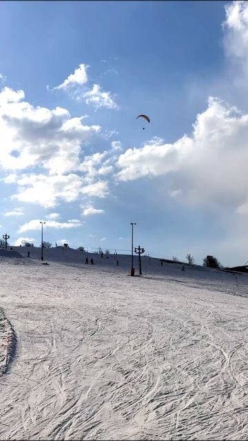 Параплан, горы, Красная Поляна  Подъём Снежная звезда 1130 м  Учебная трасса, Зелёная трасса