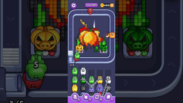 Прохождение 805 уровня Pixel Flow