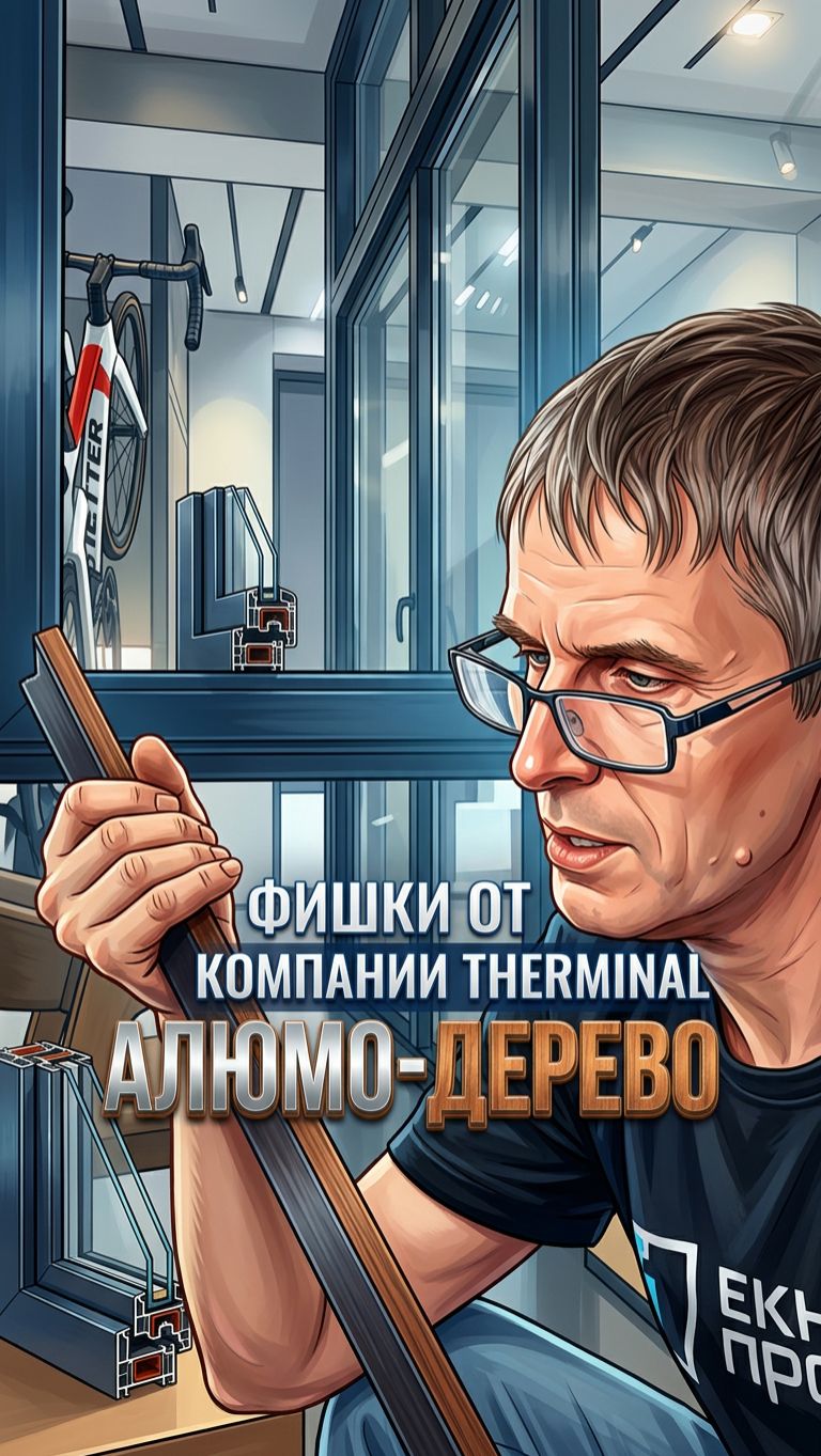 ОБЗОР ШОУРУМА  THERMINAL  АЛЮМО-ДЕРЕВО -Съемный штапик -Удобные клипсы