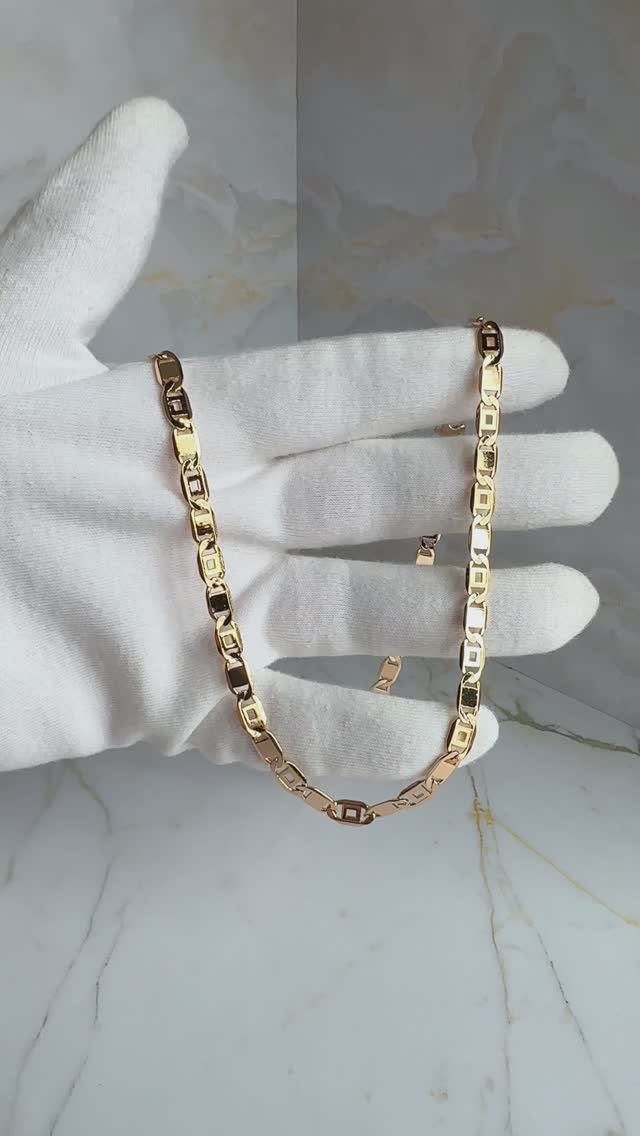 Позолоченная цепь XUPING в стиле Гуччи (50 см. / 5 мм.)