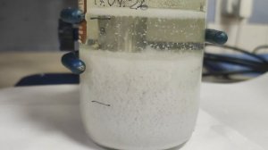 Оседание суспензии ПТФЭ в ксилоле