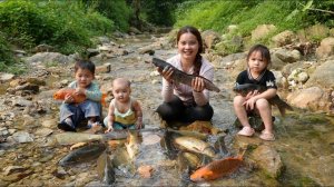 Как мы с дочкой ловили речную рыбу после дождя, чтобы продать и ухаживали за поросятами. Дуонг