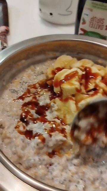 завтрак за 3 минуты. чиа овсянка банан