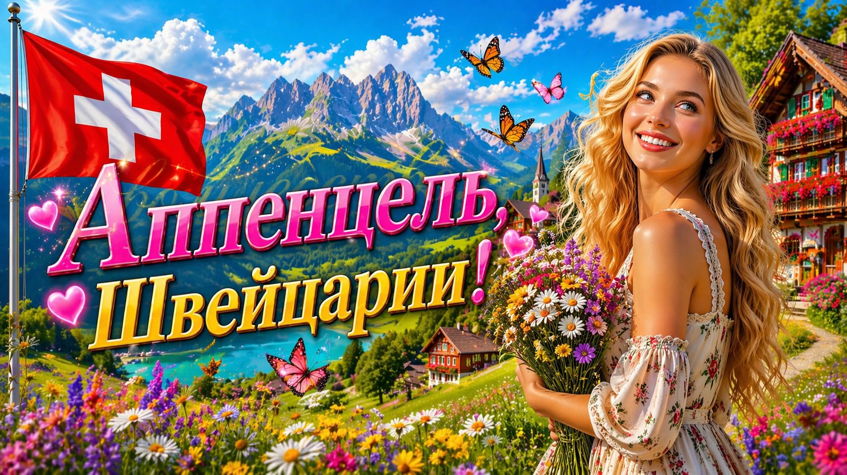 Самая красивая деревня в Швейцарии 🇨🇭📍Аппенцель, спокойная швейцарская сельская местность