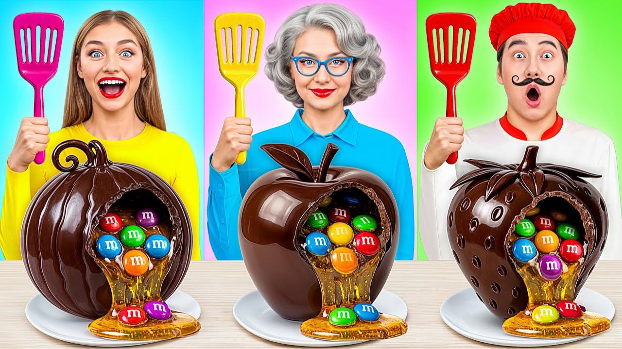 Я против Бабушки Челлендж с Шоколадной Едой # Брейнрот Битва от Candy DO