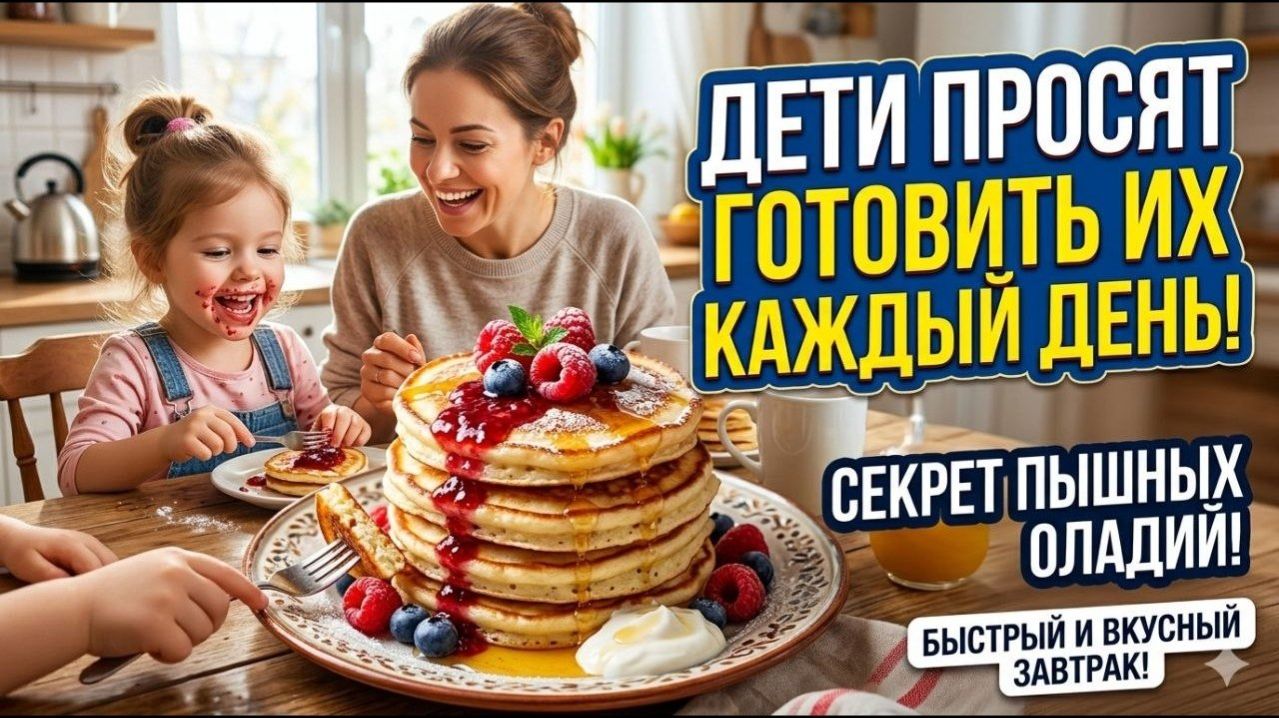 Дети просят готовить их каждый день! Секрет идеальных оладий на кефире