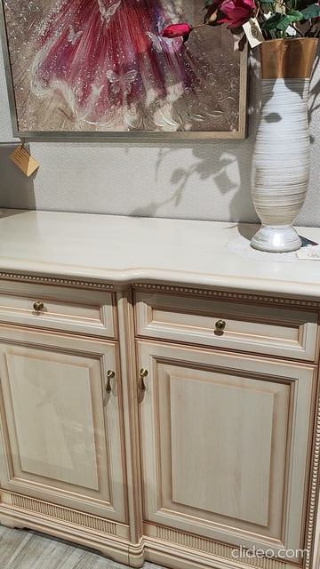 Витрина для посуды однодверная Джоконда крем