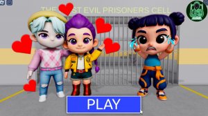 МАЛЫШИ ИЗ K-POP! ТАЙНА ВЛЮБЛЕННОСТИ В РУМИ! ПОБЕГ БАРРИ ИЗ ТЮРЬМЫ! #обби #роблокс