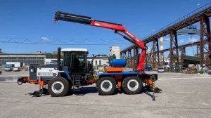 Колесно реверсный трактор КРТ-2 с установкой КМУ