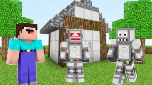 НУБ НАШЕЛ ДЕРЕВНЮ РОБОТОВ В МАЙНКРАФТ ! НУБИК ПРОТИВ РОБОТ И ТРОЛЛИНГ ЛОВУШКА В MINECRAFT