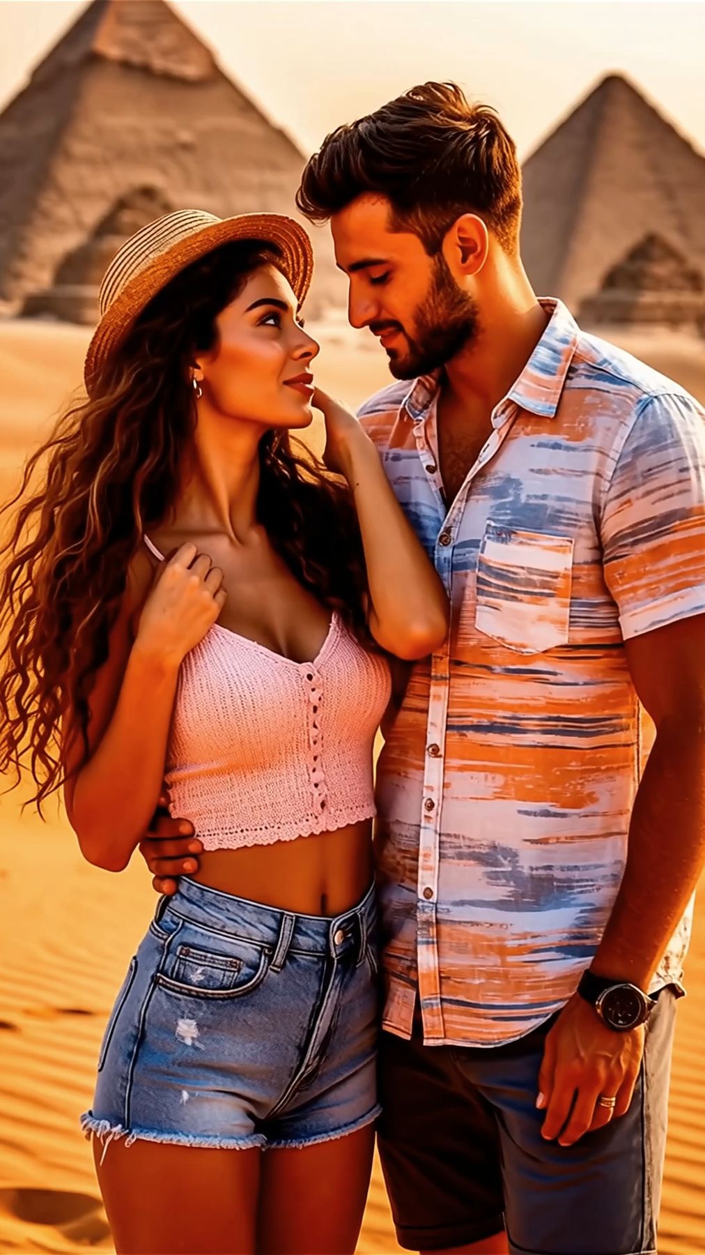 Романтика около египетских пирамид