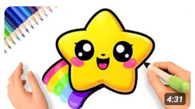 КАК НАРИСОВАТЬ ПРОСТУЮ МИЛУЮ ЗВЕЗДУ В СТИЛЕ КАВАЙИ 🌈⭐
