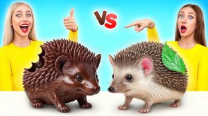 Челлендж. Шоколадная Еда vs Настоящая еда # Фантастические Лайфхаки с Едой от Candy DO