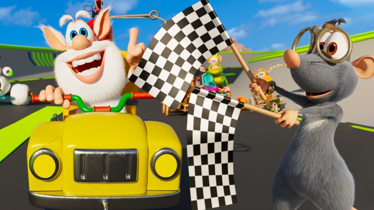 Буба Безумные гонки Мультфильм для детей