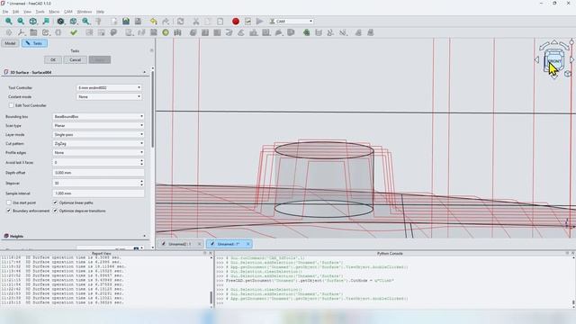 Работа с 3D-поверхностью - FreeCAD CAM 1.1