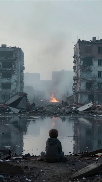 Одинокий в мире руин: надежда ушла навсегда #первобытныймир #потеряннаянадежда #разрушение