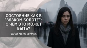 Состояние как в "вязком болоте": о чем это может быть?