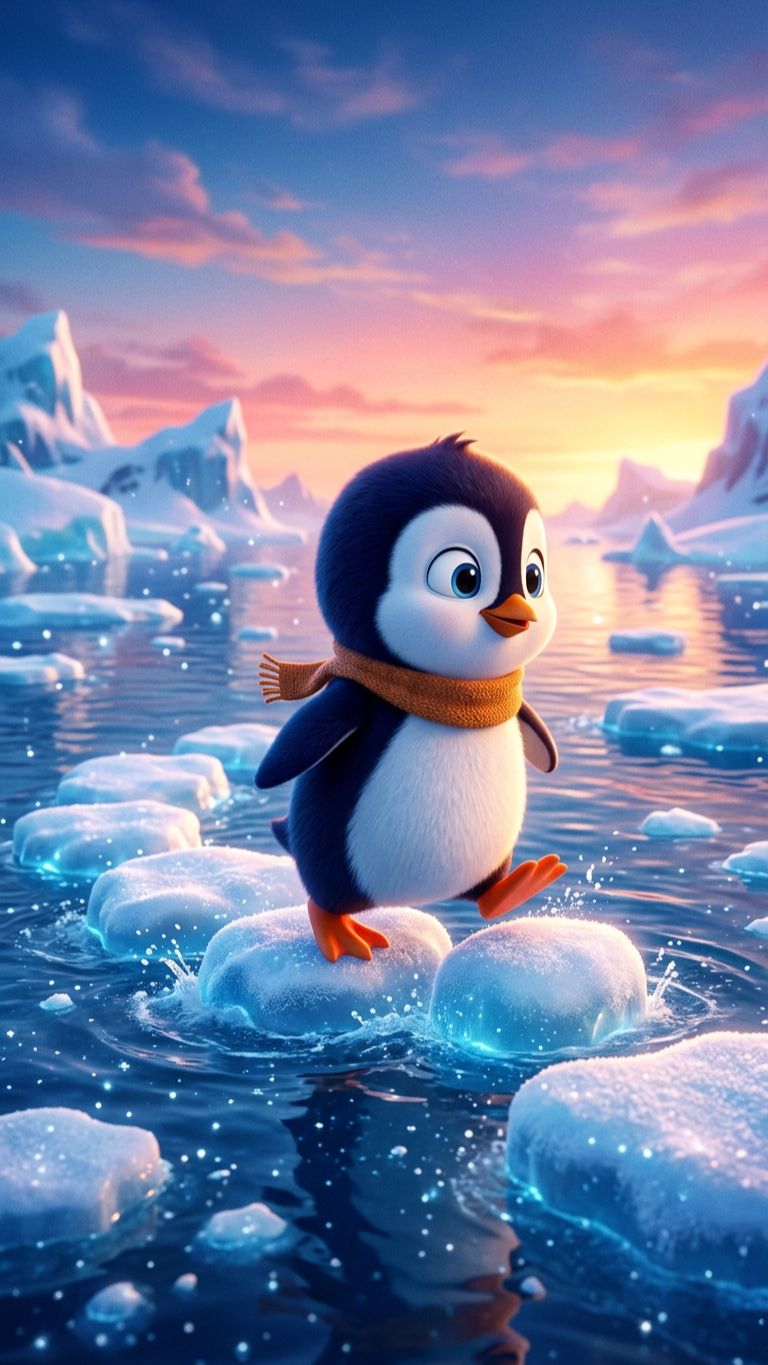 Неуклюжий шёл пингвин