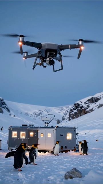 Дрон над пингвинами: захватывающий полет в Антарктиде минус40 пингвины дрон