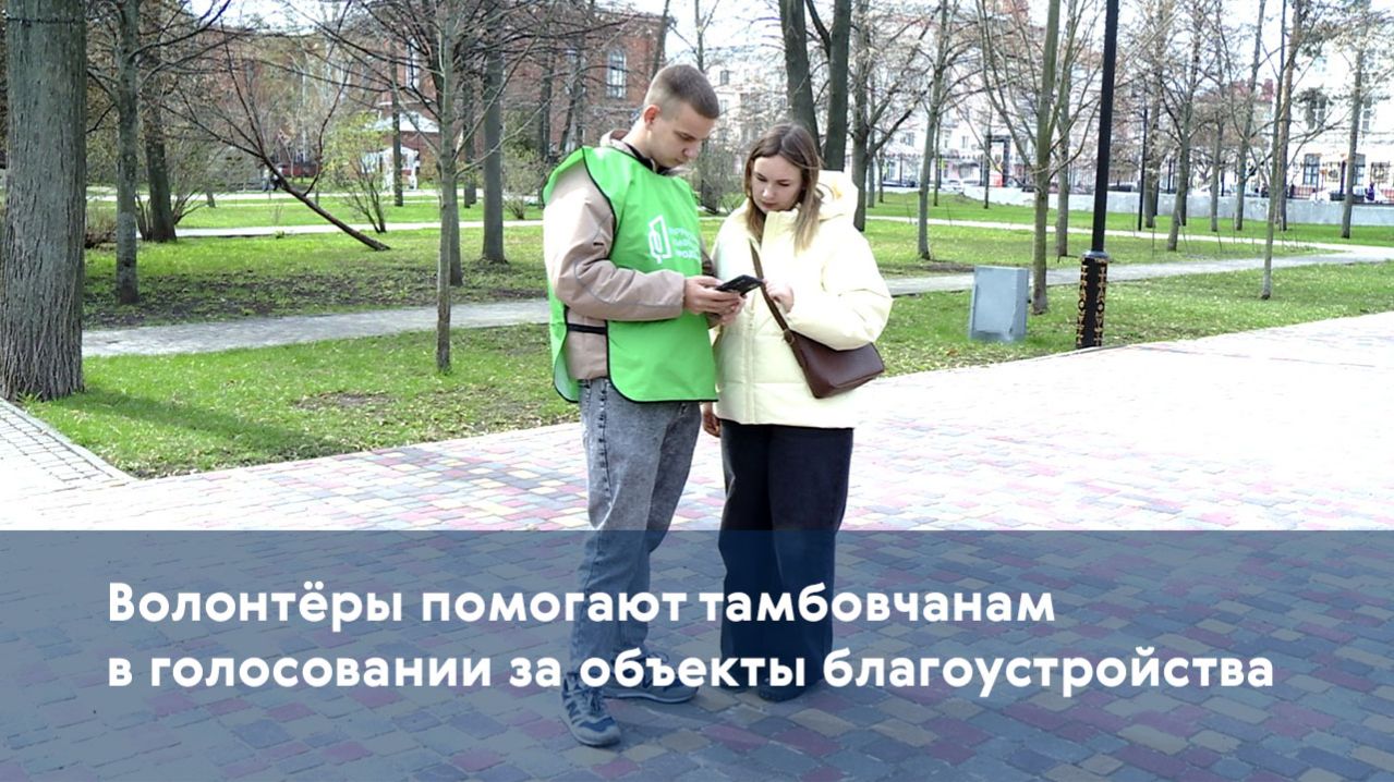 Волонтёры помогают тамбовчанам в голосовании за объекты благоустройства