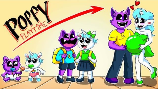 УЛЫБАШКИ: КЭТНЭП Х КРАФТИКОРН ОНИ РАСТУТ?  ПОППИ ПЛЕЙТАЙМ 4 АНИМАЦИЯ