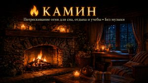 🔥 Камин  • Звуки потрескивающего огня для сна, релаксации и учебы • Без музыки