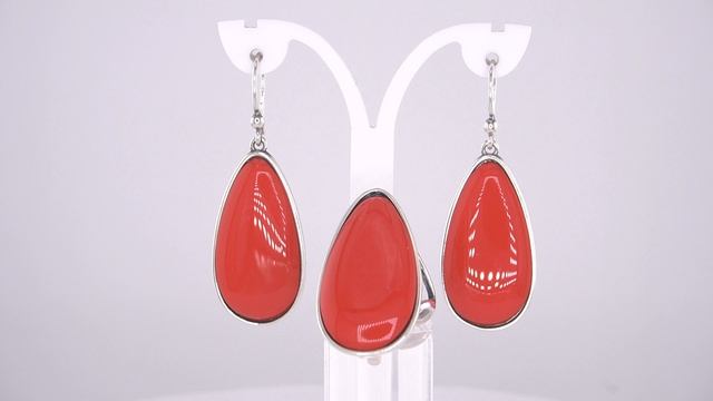 Комплект: Серьги арт.33317554Кр и Кольцо арт.23317554Кр