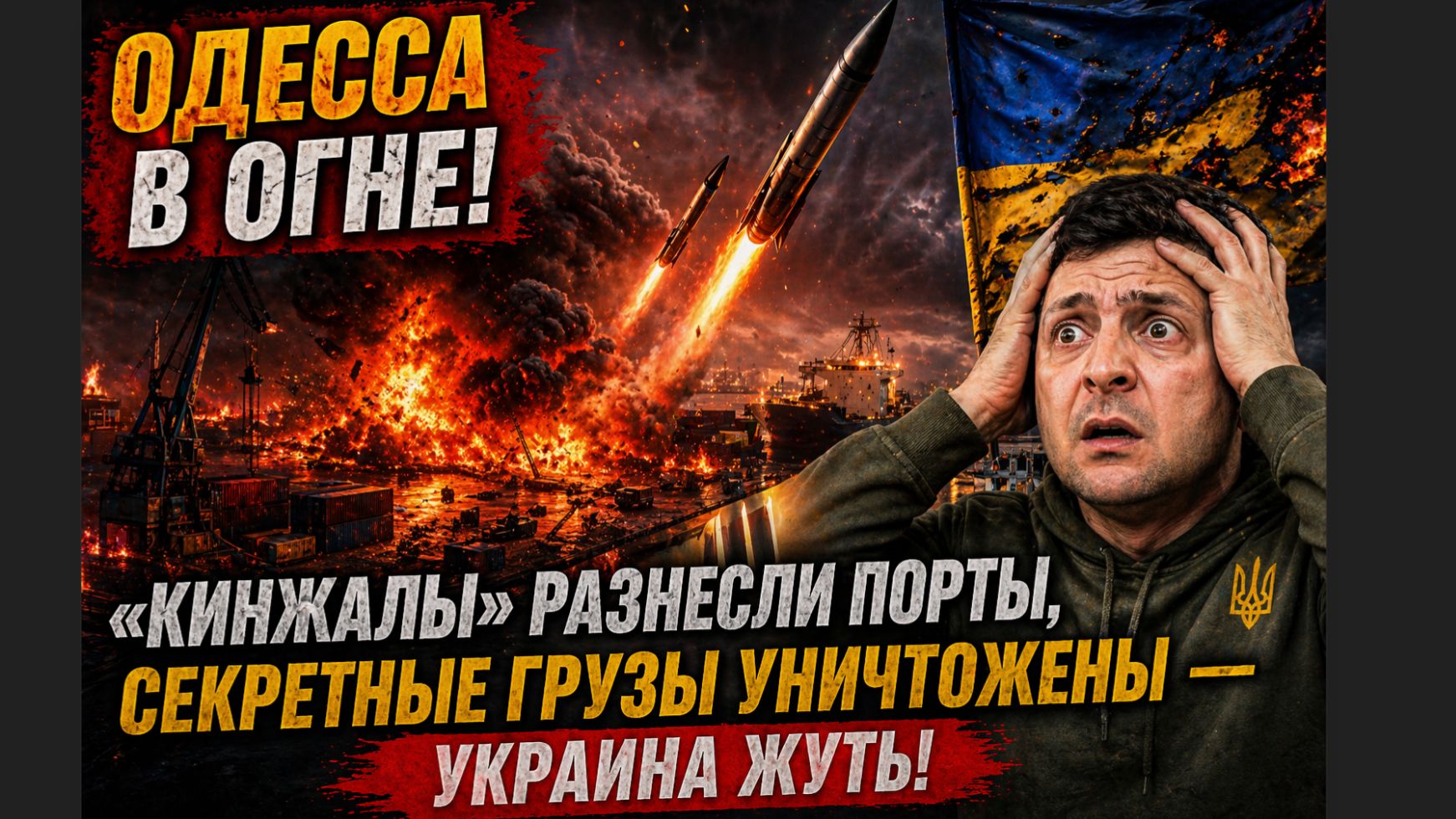 ОДЕССА В ОГНЕ! «Кинжалы» разнесли порты, секретные грузы уничтожены —Украина ЖУТЬ! смотреть онлайн