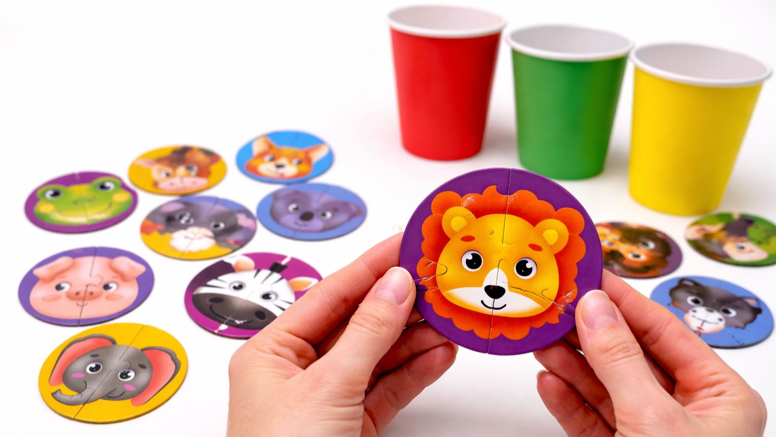 Учим животных с пазлами 🧩 Развивающее видео для детей | Домашние и дикие животные