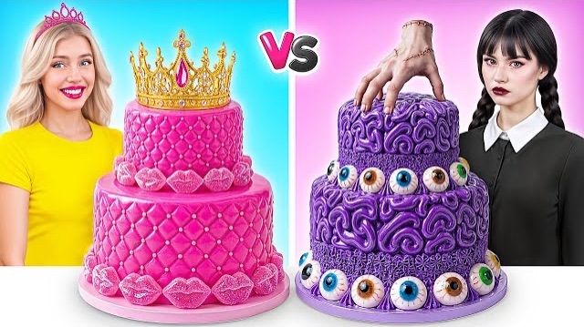 Кулинарный челлендж Барби против Уэнсдей  Удивительные кулинарные лайфхаки