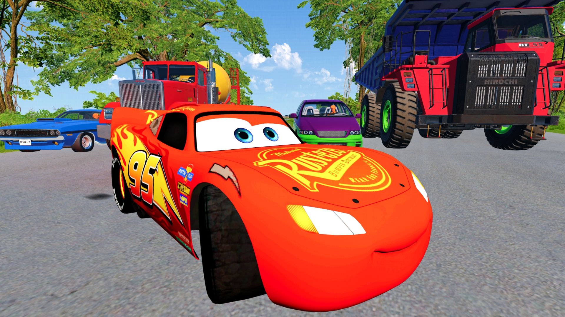 РАЗБИЛИ В ДРЕБЕЗГИ! 🏎️💥 Молния Маквин и Тачки летят с обрыва в BeamNG.drive