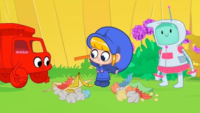 Мой Волшебный Питомец Морф Мусоровоз Морфл помогает очистить город  мультфильмы для дете Сказки