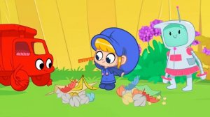 Мой Волшебный Питомец Морф Мусоровоз Морфл помогает очистить город  мультфильмы для дете Сказки